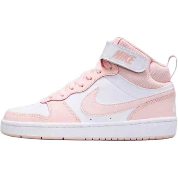 Nike Nike Court Mid top Skateboard Shoes Pink White Unisex