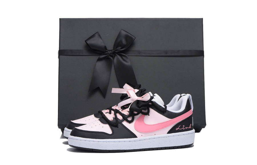 Nike Nike Court Borough Leather Low top Kids' Skateboarding Shoes Pink Teenagers