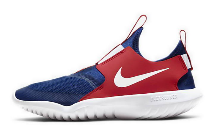 Nike Nike Flex Runner Cushioning Slip Resistant Low top Running Shoes Blue Red Unisex