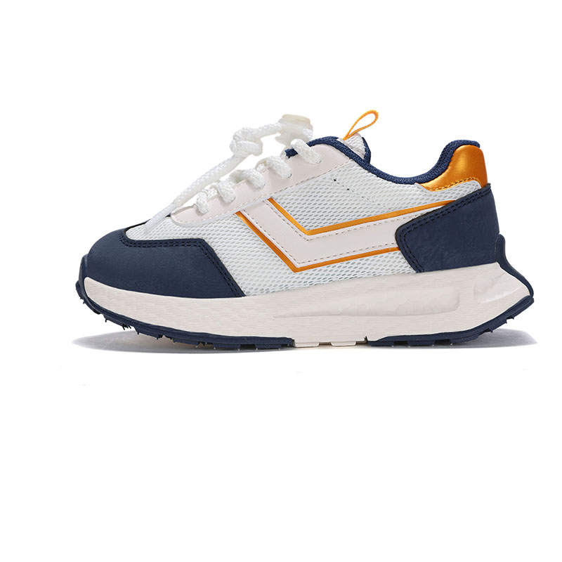 Pony MODERN Cushioning Abrasion Resistant Cushioning, Wear Resistant Kids Lifestyle Shoes White Navy Blue Yellow Kids'