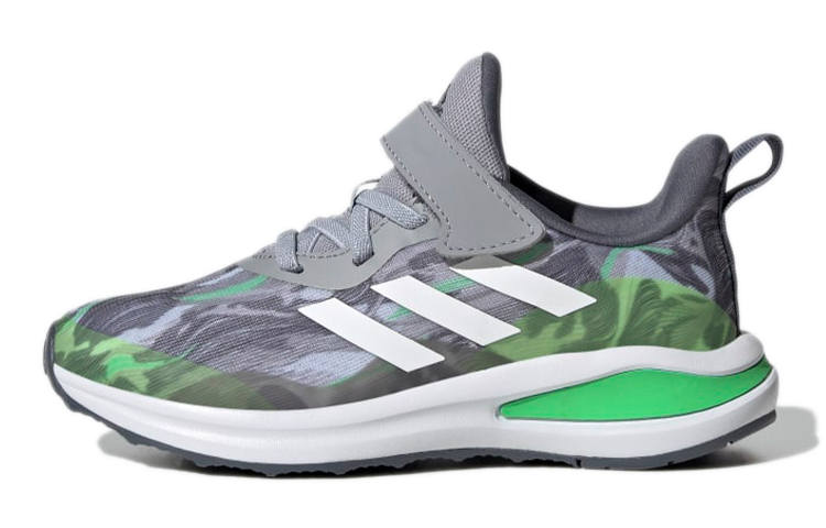 Adidas Adidas Fortarun Abrasion Resistant Low top Kids' Running Shoes Gray Green Kids'