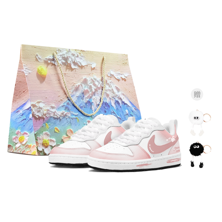 Nike Nike Court Borough Cute Rabbit Party Synthetic Leather Cushioning Abrasion Resistant Cushioning, Wear Resistant Low top