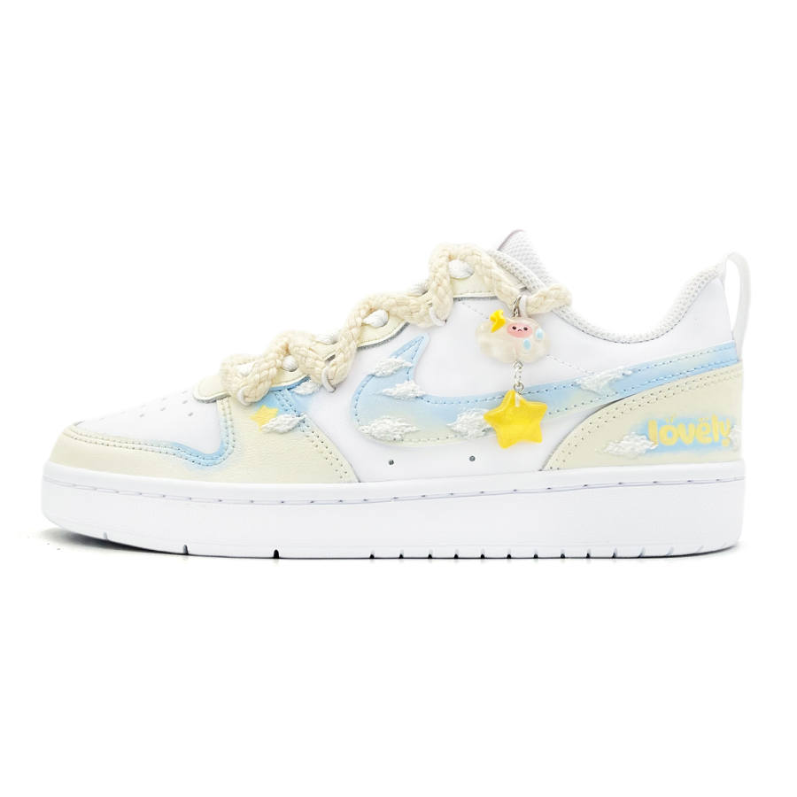 Nike Nike Court Borough Cloud Cotton Candy Leather Slip Resistant, Abrasion Resistant, Breathable Low top