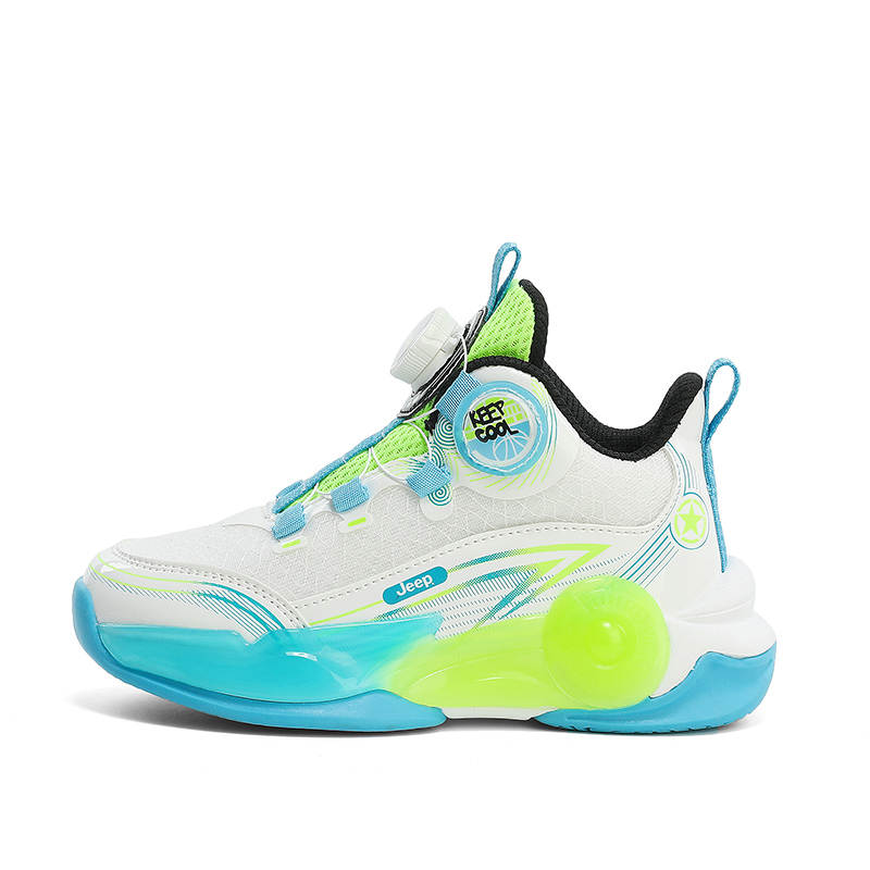 Jeep Low top Children's Basketball Shoes White Blue Kids'