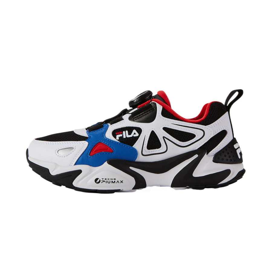 FILA KIDS BOA Low top Children's Basketball Shoes Black/FILA White Teenagers