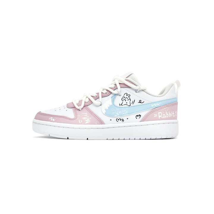 Nike Nike Court Borough Soft Bunny No. 2 Leather Slip Resistant Abrasion Resistant Cushioning