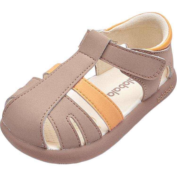 BALABALA Growth Steps Collection Slip Resistant Abrasion Resistant Low top Toddler Shoes Coffee Infant And Toddler