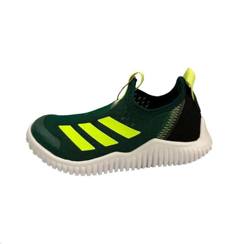 Adidas Adidas Rapidazen Synthetic Leather Slip Resistant Cushioning Mid top Kids' Running Shoes Black Green