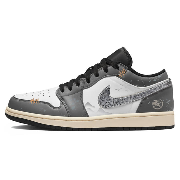 Jordan Jordan Air Jordan 1 The Silver Foal Paints The Year Synthetic Leather Slip Resistant Abrasion Resistant