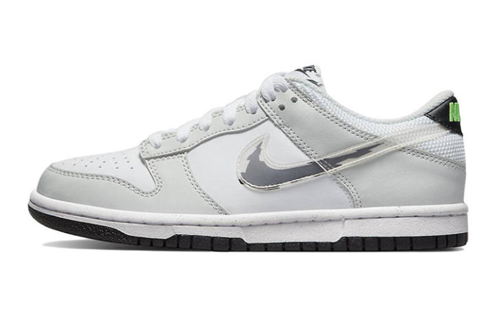 Nike Nike Dunk Low Glitch Swoosh White Grey GS