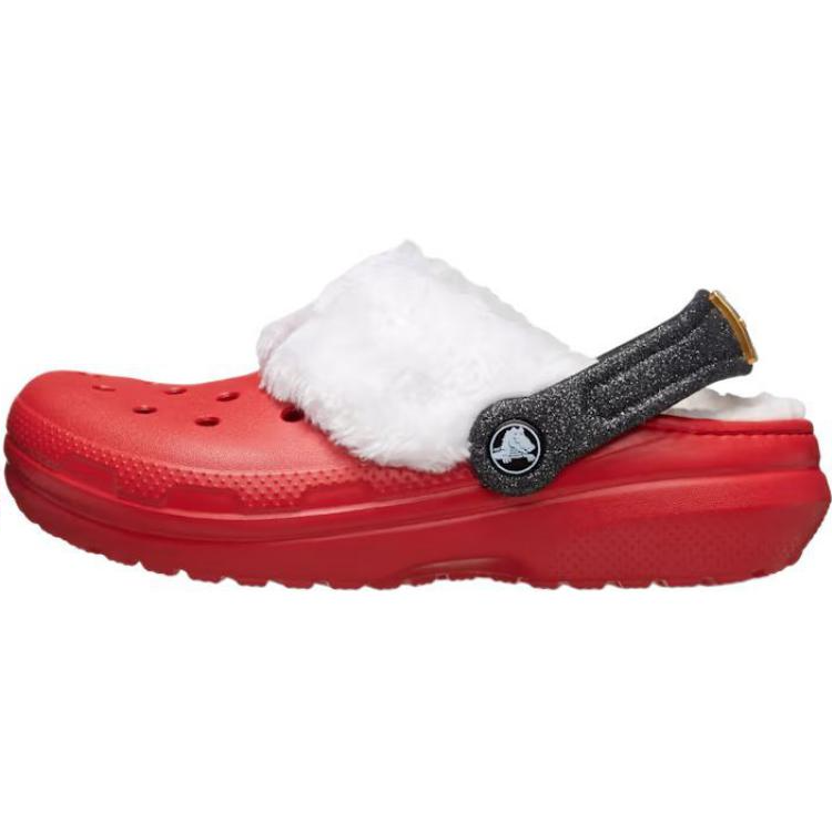 Crocs Classic Lined Soft And Comfortable Low top Toddler Shoes Red Infant And Toddler