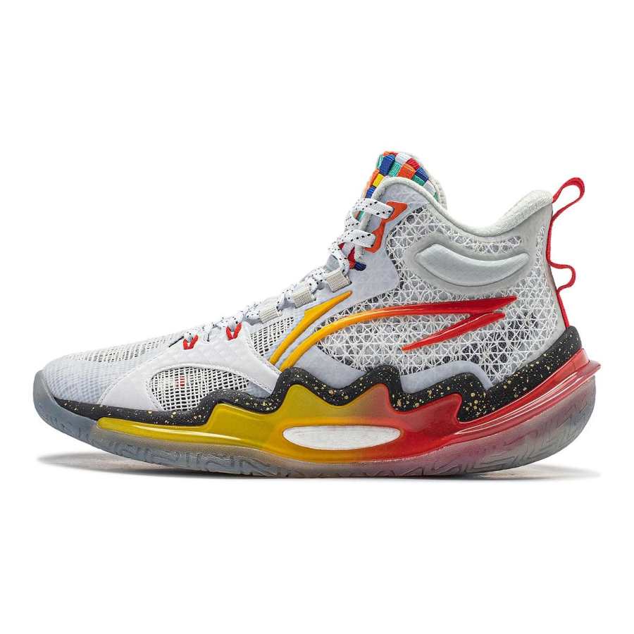 Li-Ning YOUNG Li Ning YOUNG Avant Garde Power PREMIUM 3 V3 Low top Basketball Shoes White Red Unisex