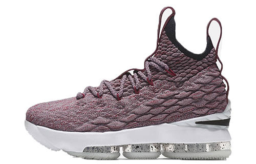 Nike Nike Lebron 15 'Wine Red' Slip Resistant Cushioning Mid top Basketball Shoes Red White Unisex