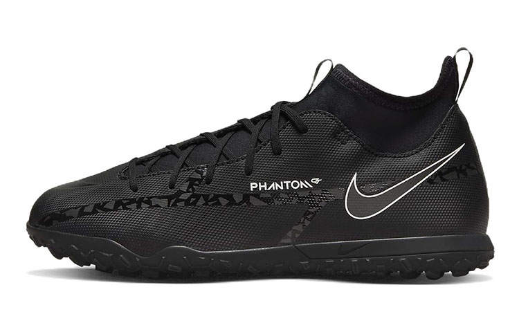 Nike Nike JR Phantom GT2 Club Dynamic Fit Slip-Resistant Cushioning Wear-Resistant Mid-Top Kids' Soccer Shoes Black Kids'