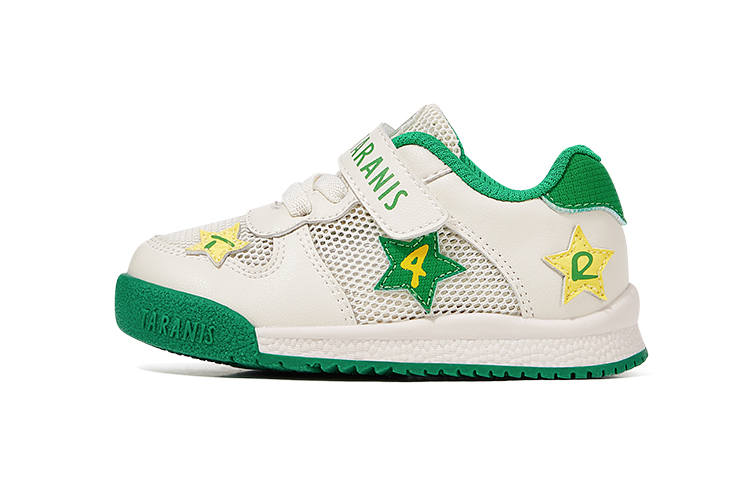 TARANIS Baby Mesh Breathable Casual Shoes Lightweight Low top Toddler Shoes White Green Infant And Toddler
