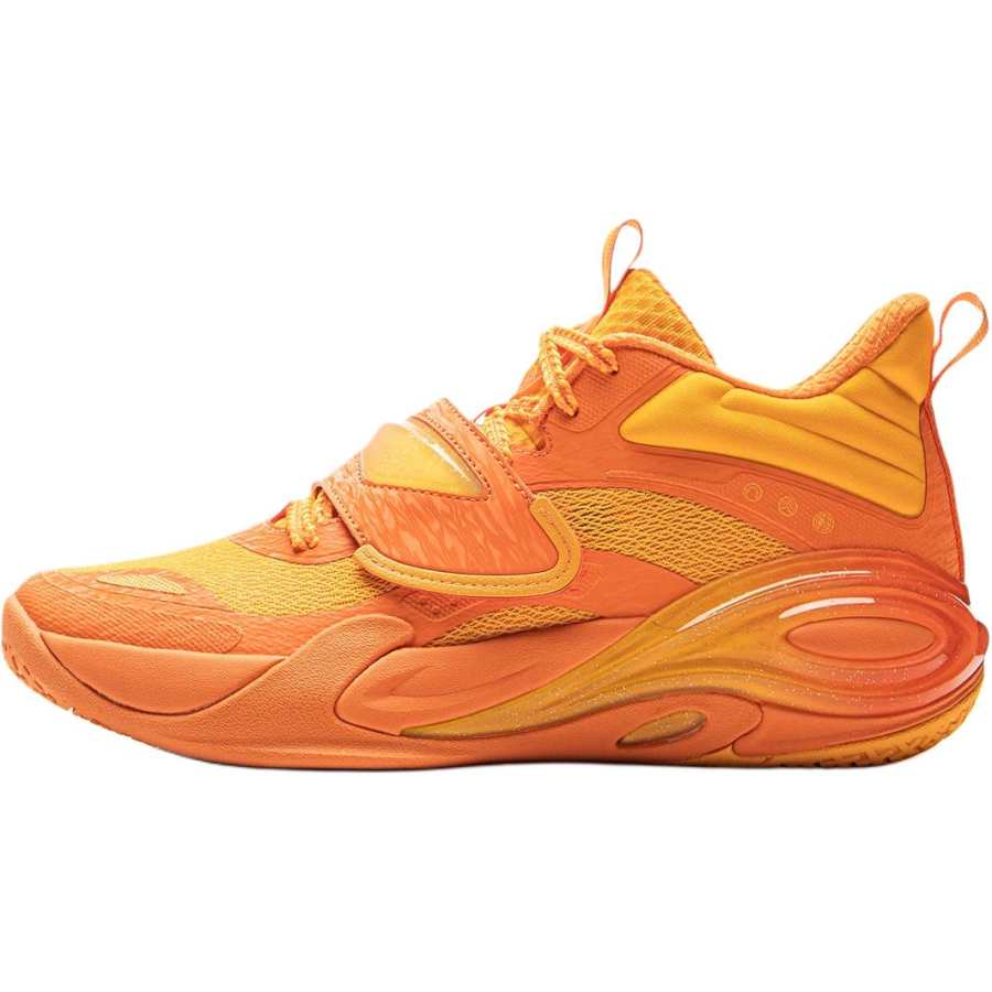 Li-Ning YOUNG Li Ning YOUNG Basketball Breathable Low top Children's Basketball Shoes Sun Orange Kids'
