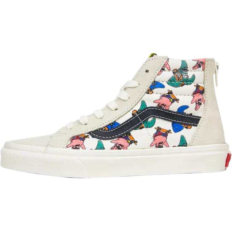 Vans SPONGEBOB SQUAREPANTS x Vans Sk8 Hi High top Kids' Skateboarding Shoes White Kids'