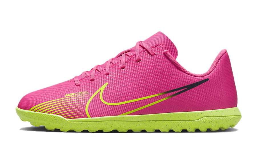 Nike Nike Jr Vapor 15 Club TF Low top Soccer Shoes Pink Green Kids'