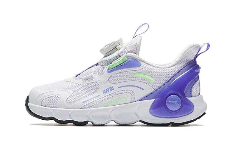 Antakids Anta Abrasion Resistant, Breathable, Lightweight Low top Kids' Running Shoes White Purple Children Aged 3 7 Years Old