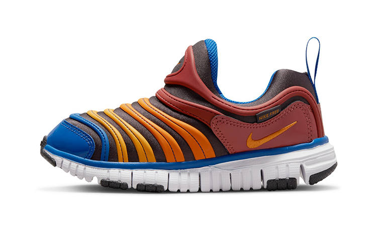 Nike Nike Dynamo Free Caterpillar Low top Kids' Running Shoes Blue Yellow Children Aged 3 7 Years Old