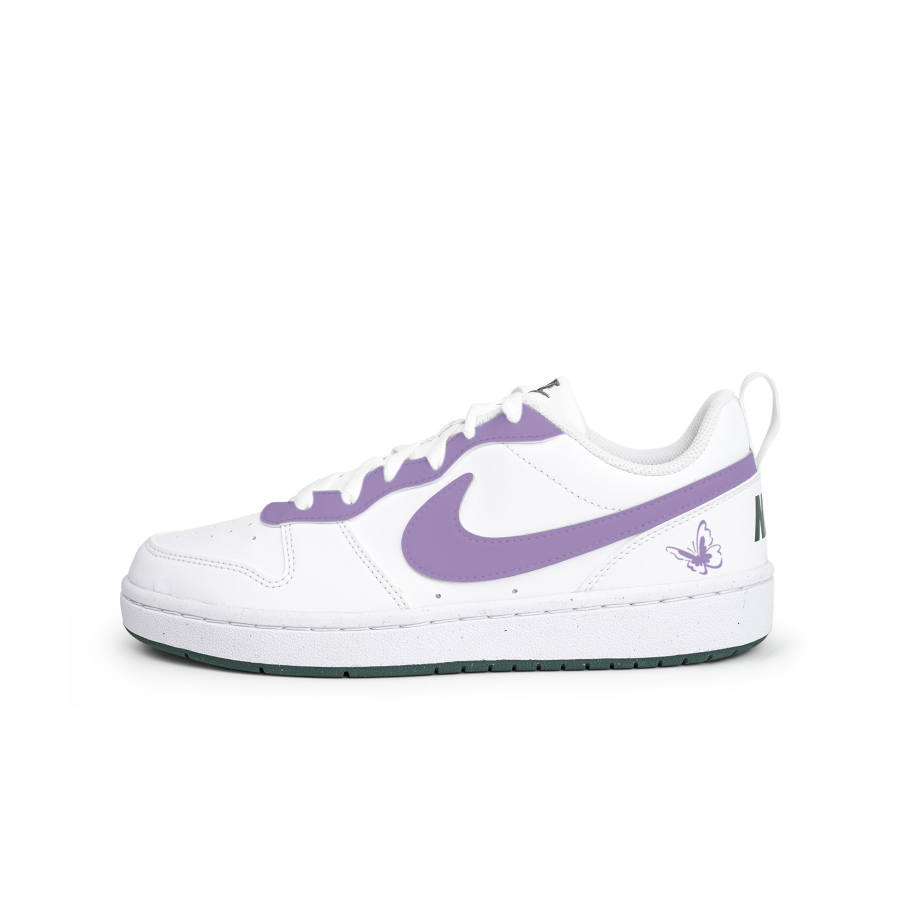 Nike Nike Court Borough Slip Resistant Abrasion Resistant Low top Kids' Skateboarding Shoes Purple Teenagers