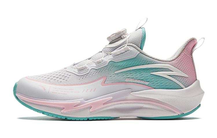 Antakids Hailwave Lite Low top Running Shoes White Pink Green Teenagers