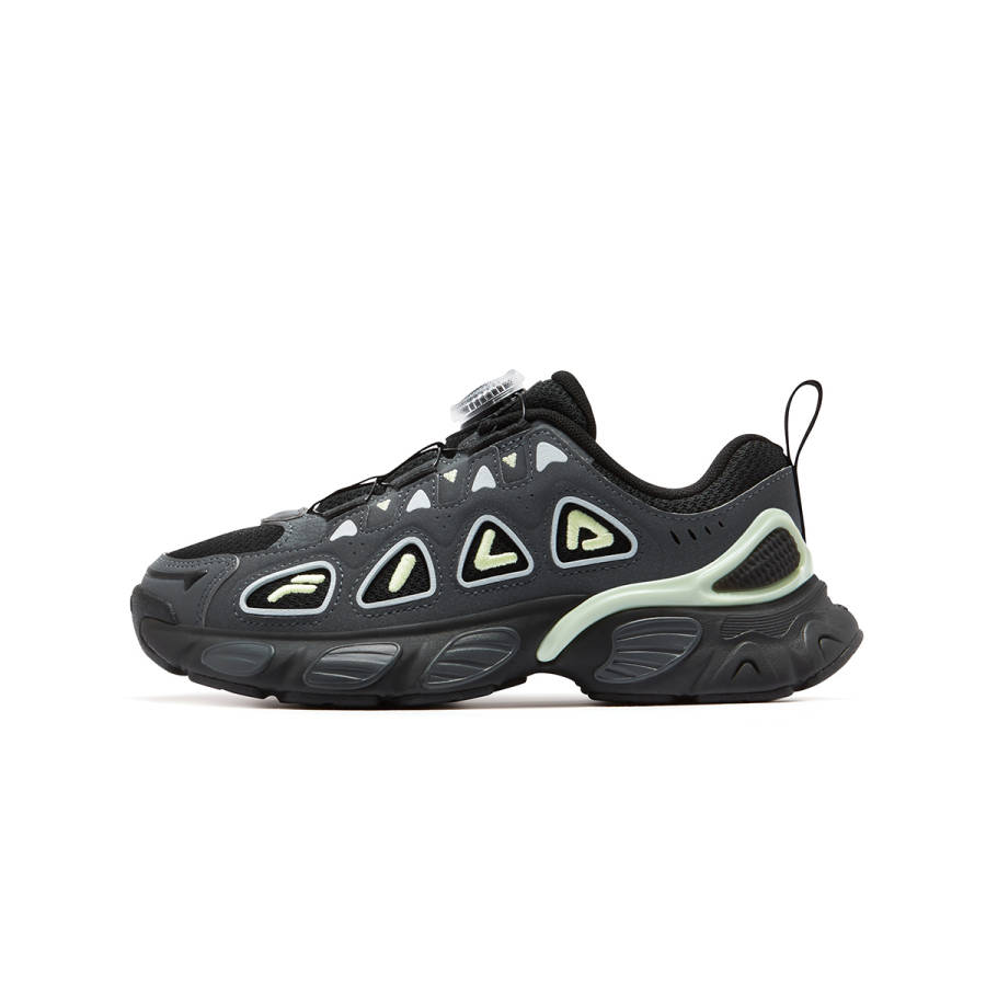 FILA KIDS Heritage FHT Synthetic Leather, Textile Slip Resistant, Abrasion Resistant, Lightweight Cushioning Low top