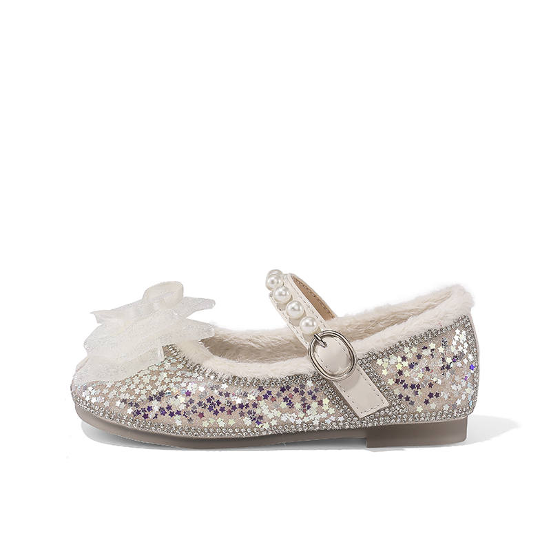 ABCdoukids ABCdoukids Fleece Lined Cute Slip Resistant Thermal Kids' Leather Shoes Kids'