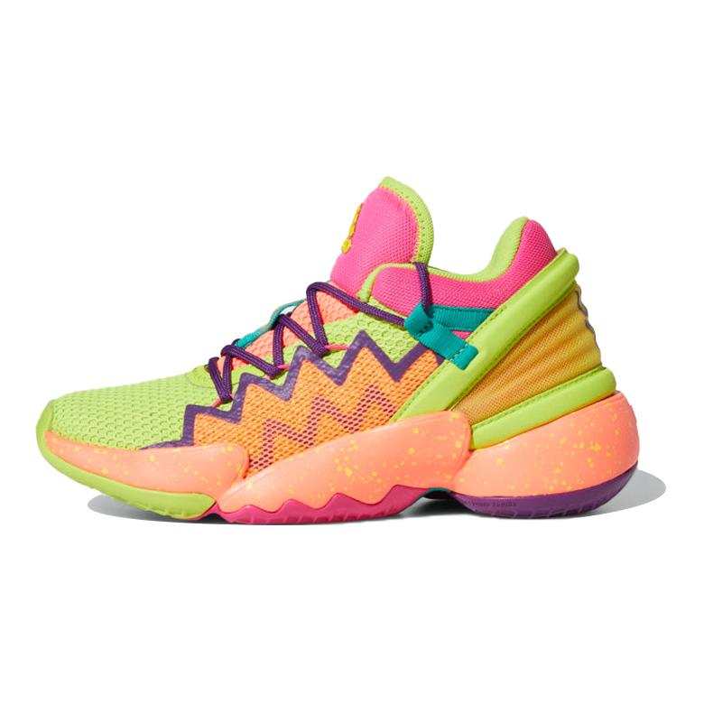 Adidas Adidas D.O.N. Issue #2 Slip Resistant, Abrasion Resistant, Breathable Low top Basketball Shoes Rainbow Teenagers