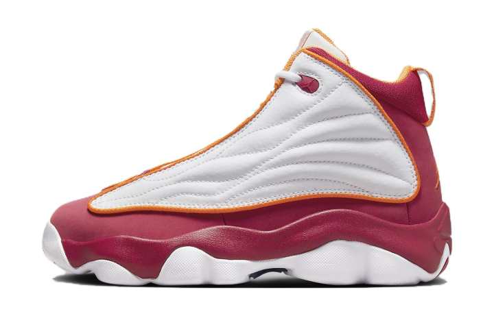 Jordan Jordan Pro Strong Slip Resistant Slip Resistant Mid top Basketball Shoes White Red Unisex