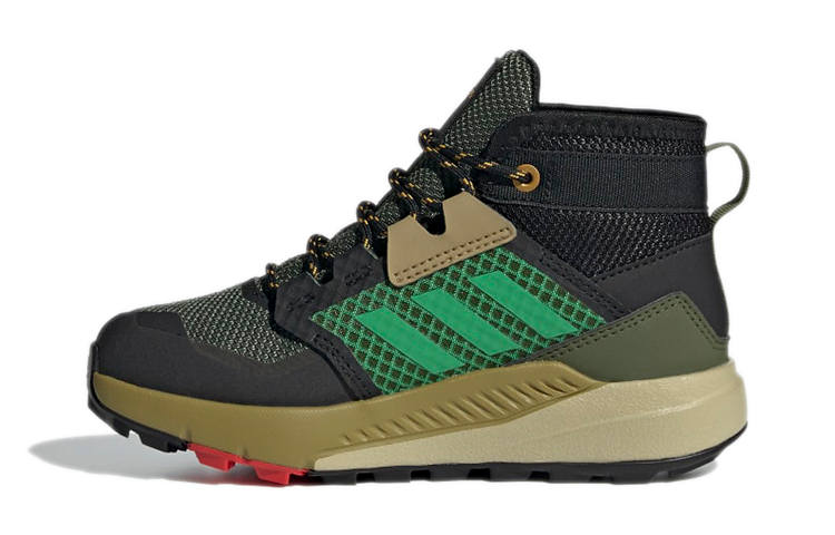 Adidas Adidas Terrex Trailmaker Mid Rain.Rdy K Breathable Mid top Kids' Outdoor Shoes Black Green Kids'