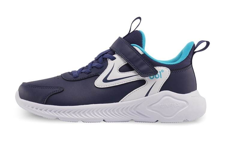 361°KIDS Abrasion Resistant Slip Resistant Low top Kids' Running Shoes Ink Blue White Kids'