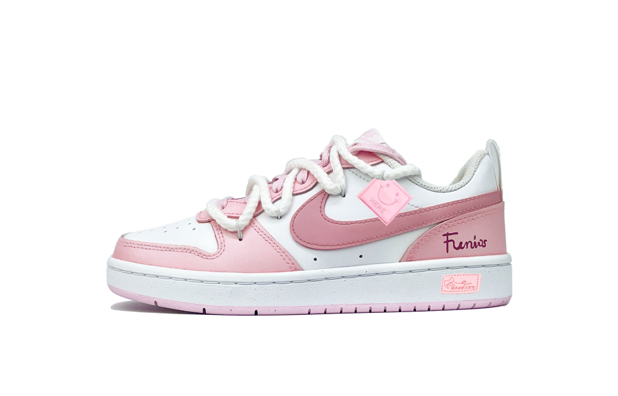 Nike Nike Court Borough Yue Shan Li, Icing Sugar Slip Resistant Slip Resistant Low top Kids' Skateboarding Shoes Light Pink