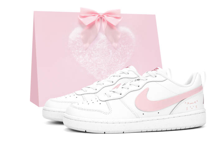Nike Nike Court Borough Low top Kids' Skateboarding Shoes White Pink Teenagers