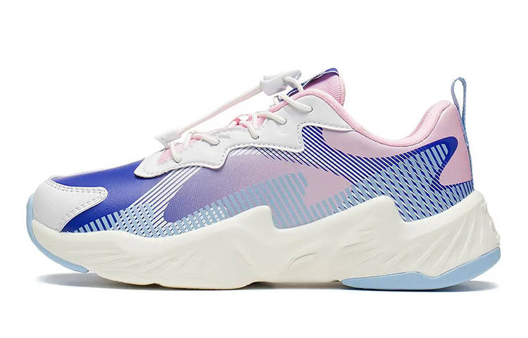 Li-Ning YOUNG Li Ning YOUNG Slip Resistant Cushioning Abrasion Resistant Low top Casual Shoes Blue Pink Unisex