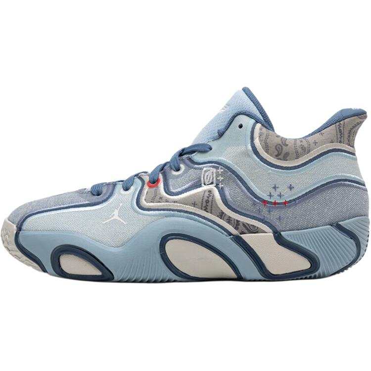 Jordan Jordan Tatum 3 Leather Low top Basketball Shoes Blue Unisex