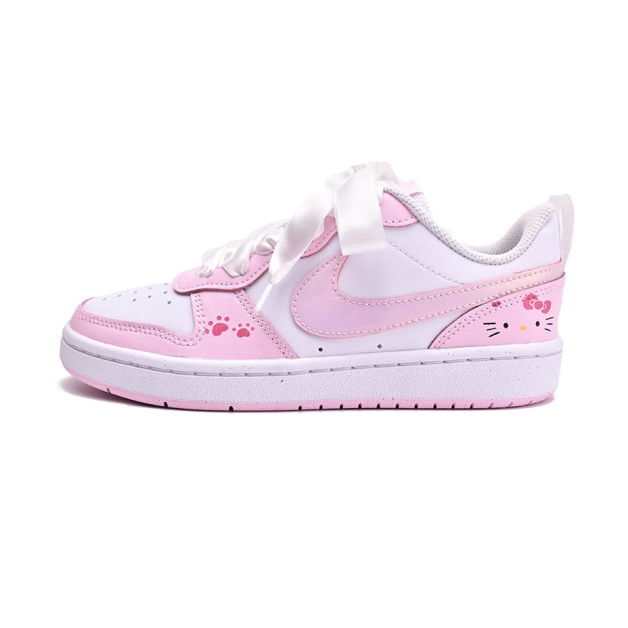 Nike Nike Court Borough Leather Low top Kids' Skateboarding Shoes Pink Teenagers