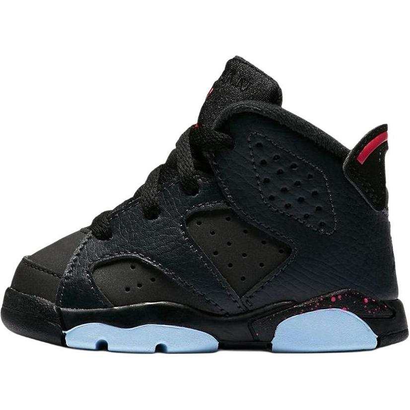 Jordan Jordan Air Jordan 6 Slip Resistant Abrasion Resistant High top Toddler Shoes Black Infant And Toddler