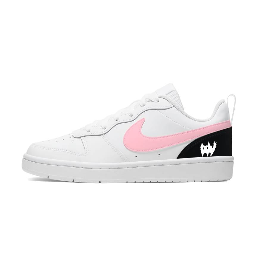 Nike Nike Court Borough Pink Cat Slip Resistant Abrasion Resistant Cushioning Low top Kids' Skateboarding Shoes Pink Unisex