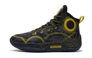 Li-Ning YOUNG Li Ning YOUNG Abrasion Resistant High top Children's Basketball Shoes Black Kids'