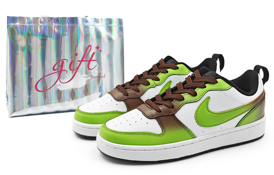 Nike Nike Court Borough Low 2 Leather Low top Kids' Skateboarding Shoes Green Brown Teenagers
