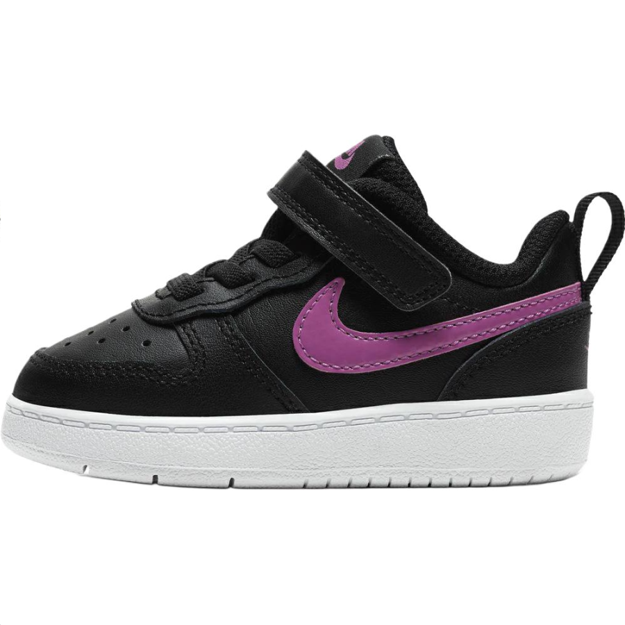 Nike Nike Court Borough 2 Slip Resistant Abrasion Resistant Low top Toddler Shoes Black Pink Infant And Toddler