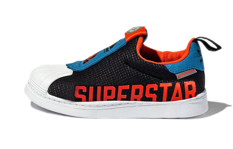Adidas Originals Superstar Collection 360 X C Comfortable Low top Kids' Skateboarding Shoes Black Orange
