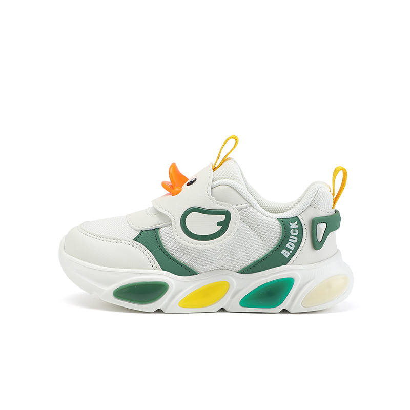 B.Duck Synthetic Leather, Textile Breathable Lightweight Cushioning Low top Kids Lifestyle Shoes