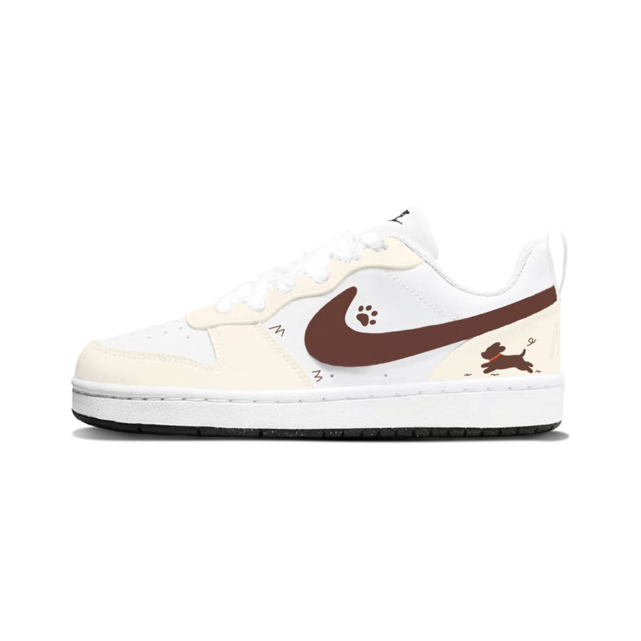 Nike Nike Court Borough Synthetic Leather Low top Kids' Skateboarding Shoes Teenagers