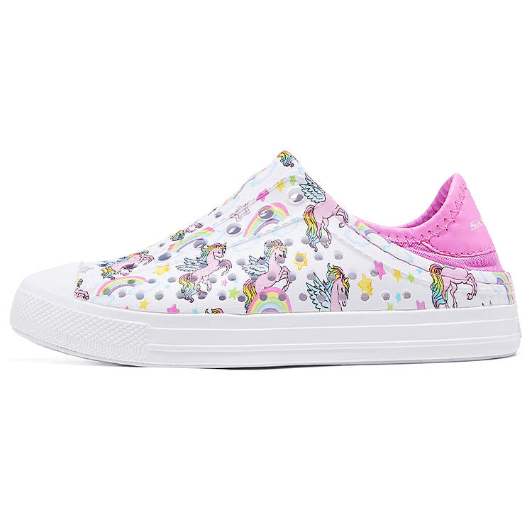 Skechers Kids Synthetic Leather Slip Resistant, Abrasion Resistant, Breathable, And Quick Dry Low top Sandal