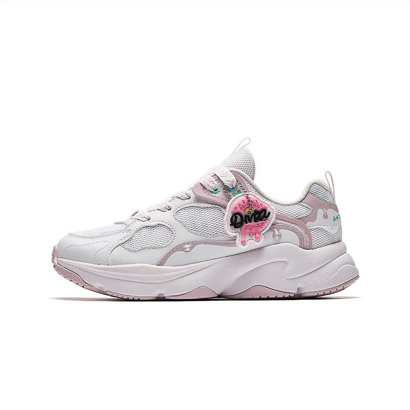 Antakids Marshmallow Synthetic Leather, Textile Low top Casual Shoes Teenagers