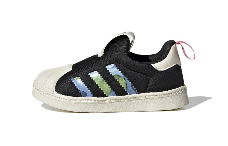 Adidas Originals André Saraiva x Adidas Originals SUPERSTAR 360 Abrasion Resistant Breathable Low top Toddler Shoes Black