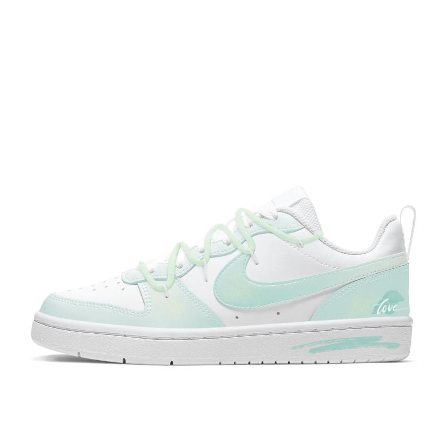 Nike Nike Court Borough Low 2 Leather Slip Resistant Cushioning Abrasion Resistant Low top Kids' Skateboarding Shoes