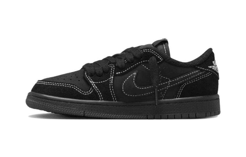 Jordan Jordan x Travis Scott Air Jordan 1 Low OG Low top Children's Basketball Shoes Black Children Aged 3 7 Years Old